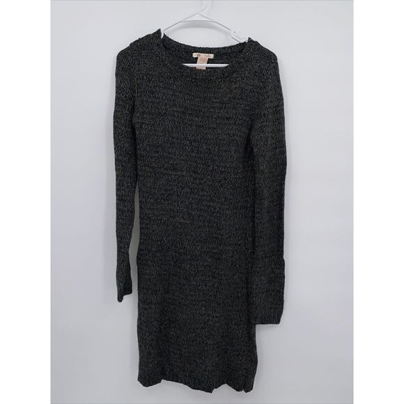 tulle Anthropologie Round Neck Long Sleeve Pullover Sweater Dress Gray Small - Picture 1 of 6